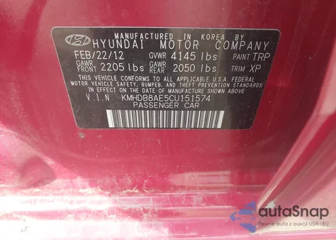 2012 Hyundai Elantra Touring Gls из США, поврежденный, VIN KMHDB8AE5CU151574